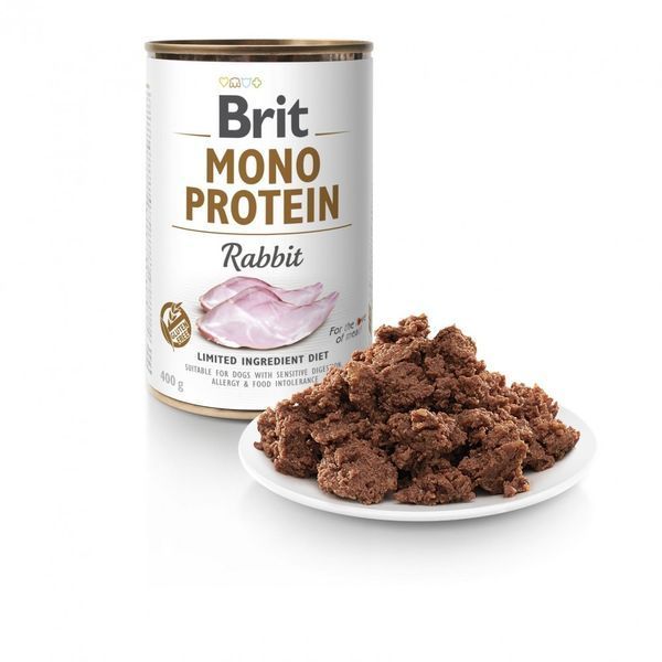 Корм вологий Brit Mono Protein Rabbit для собак з кроликом 400 г 1111151071 фото