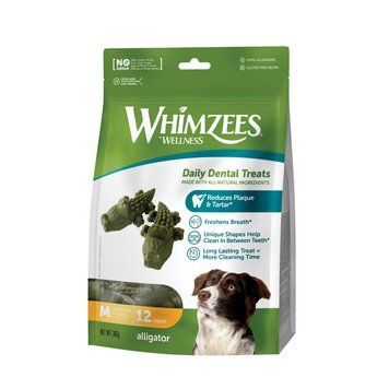 Ласощі Whimzees Alligator д/собак у формі Алігатора M 12 шт 1111220581 фото