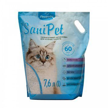 Наповнювач Sani Pet для котячого туалету силікагелевий 7,6 л 1111179408 фото