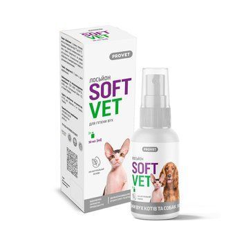 Лосьйон Provet SOFTVET для гігієни вух котів і собак 30 мл 1111190961 фото