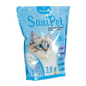 Наповнювач Sani Pet для котячого туалету силікагелевий 3,8 л 1111140515 фото
